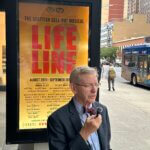 John Rex outside Lifeline theatre