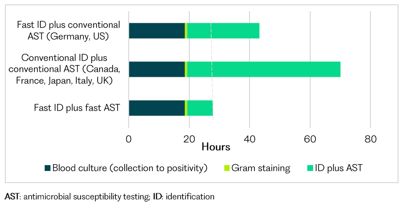 OHE analysis of the impact of rapid diagnostics, model flow chart